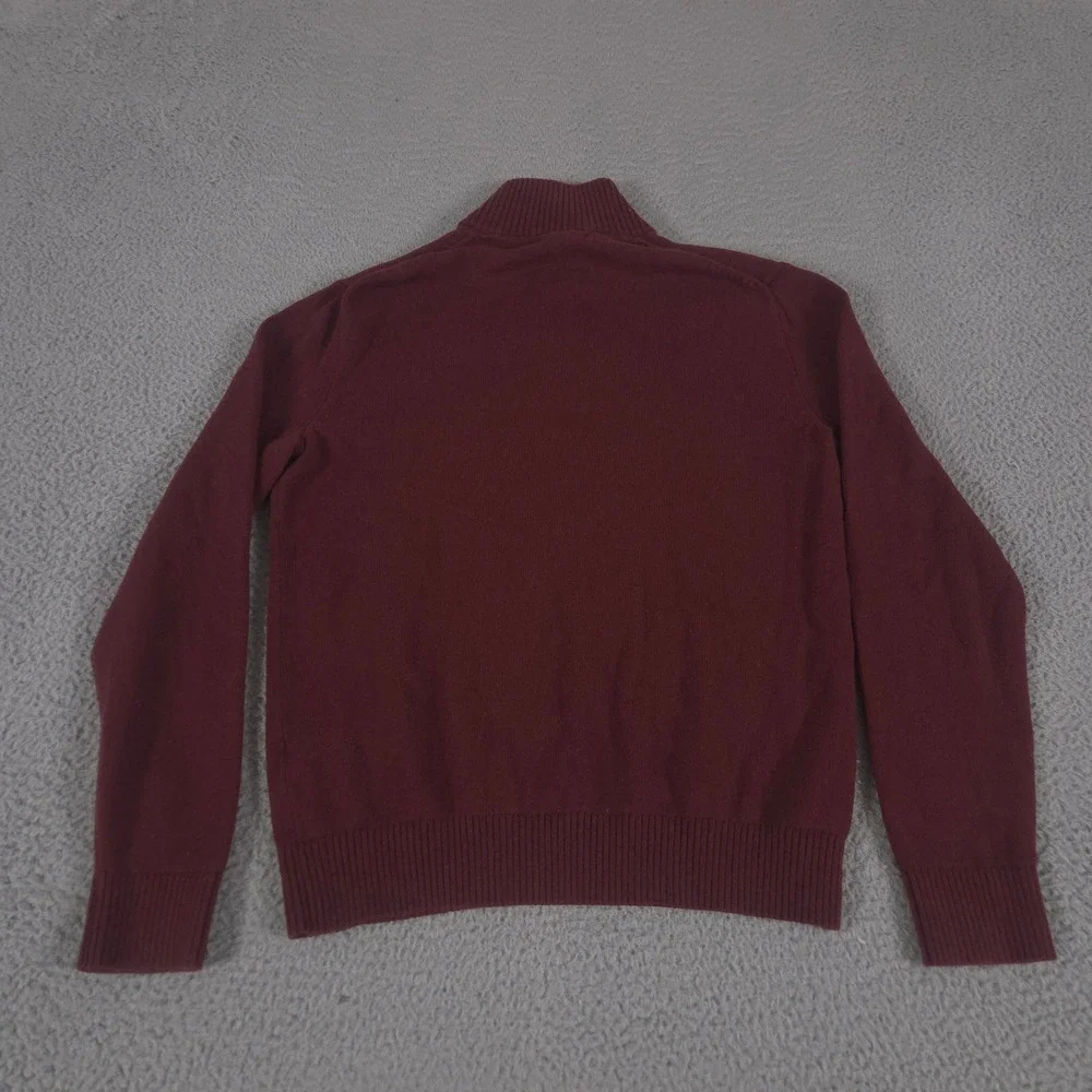 Banana Republic Sweater Mens Large Factory Button Mock‎ Neck Cotton Wool Blend